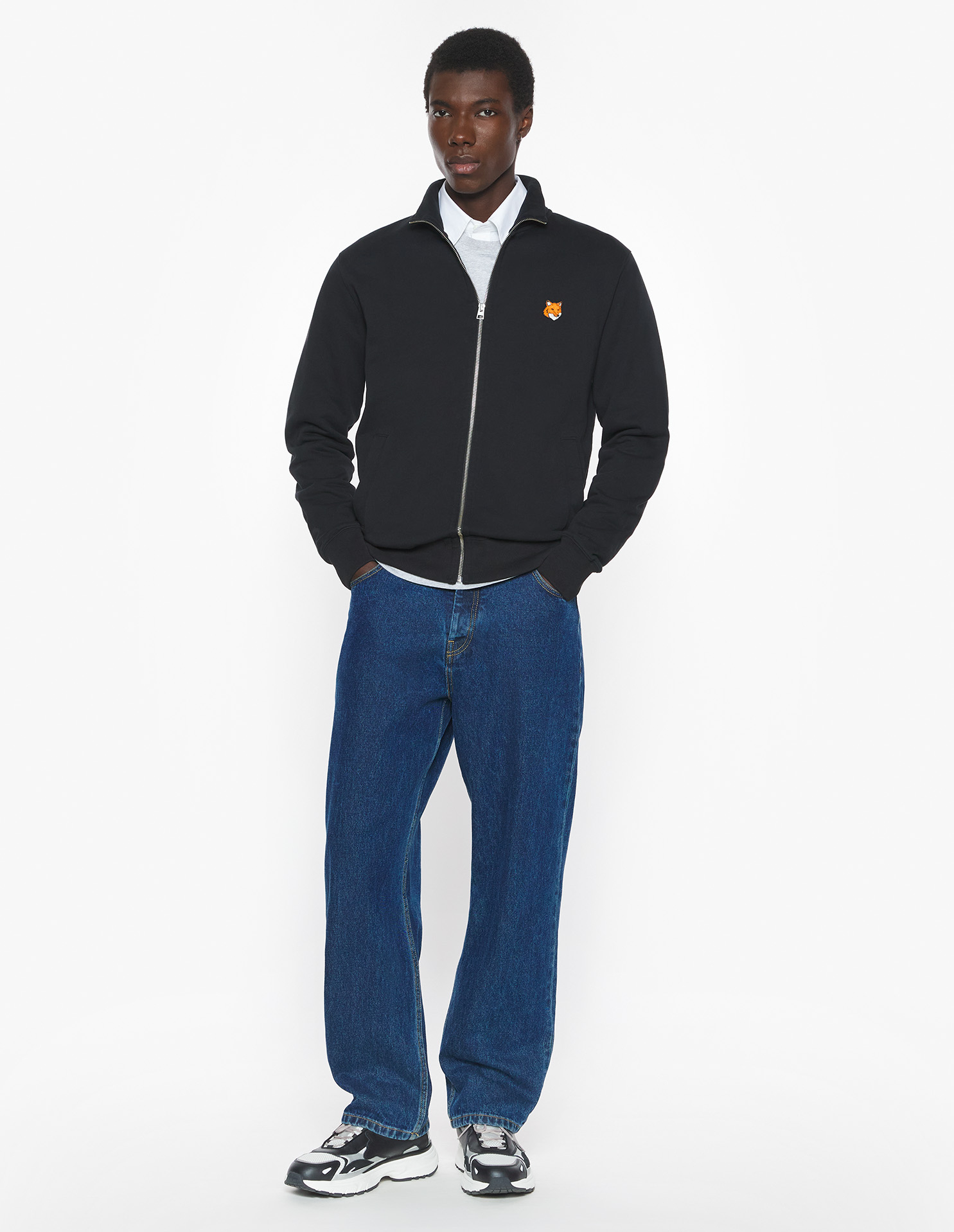 フォックスヘッド ジップ レギュラー スウェットシャツ | Maison Kitsuné