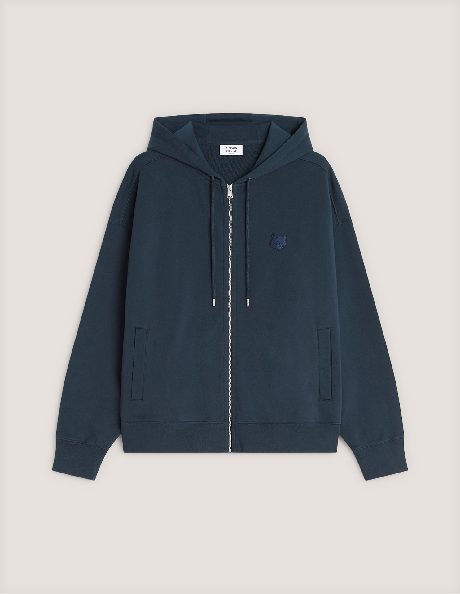 FOX HEAD ZIPPED OVERSIZE HOODIE | Maison Kitsuné