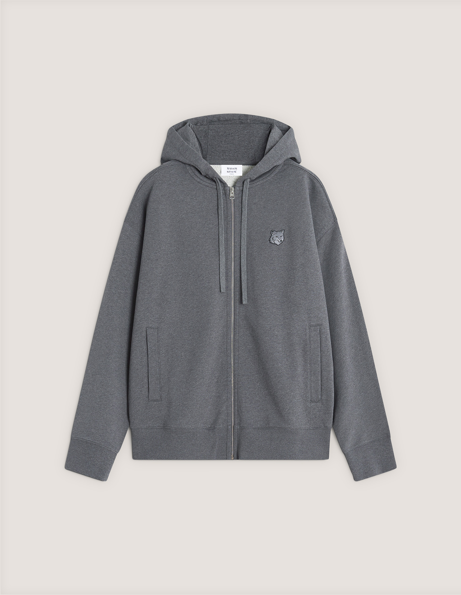 FOX HEAD ZIPPED OVERSIZE HOODIE | Maison Kitsuné