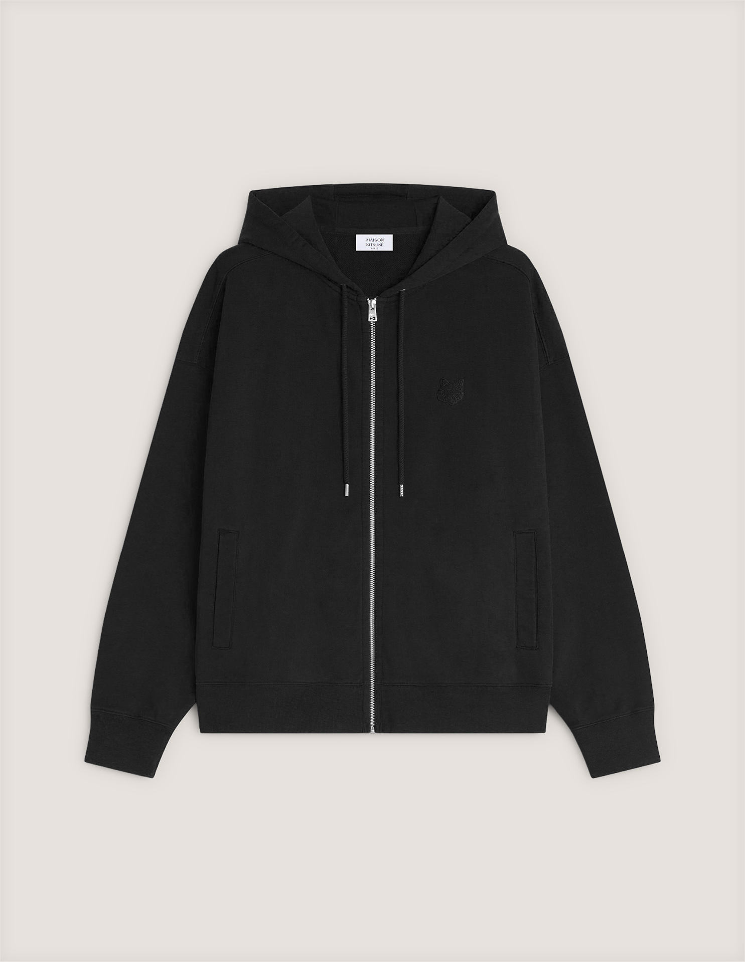 FOX HEAD ZIPPED OVERSIZE HOODIE | Maison Kitsuné