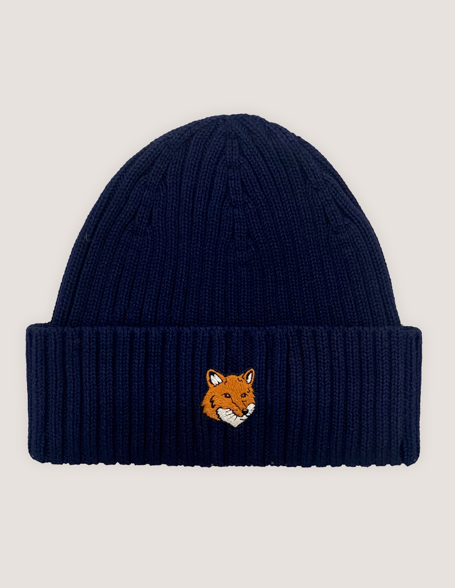 帽子 Maison Kitsune Chillax Fox Patch Beanie FOX HEAD BEANIE | Maison Kitsuné