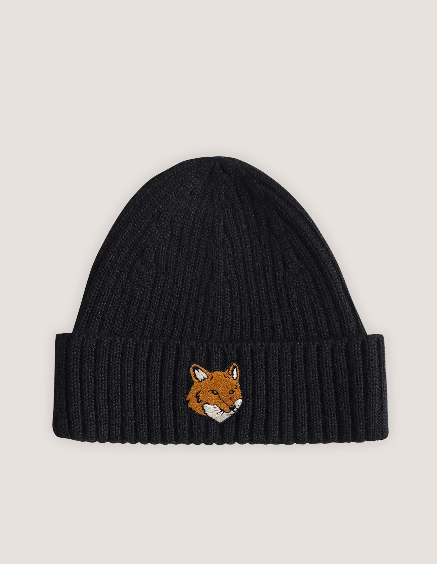 帽子 Maison Kitsune Chillax Fox Patch Beanie FOX HEAD BEANIE | Maison Kitsuné