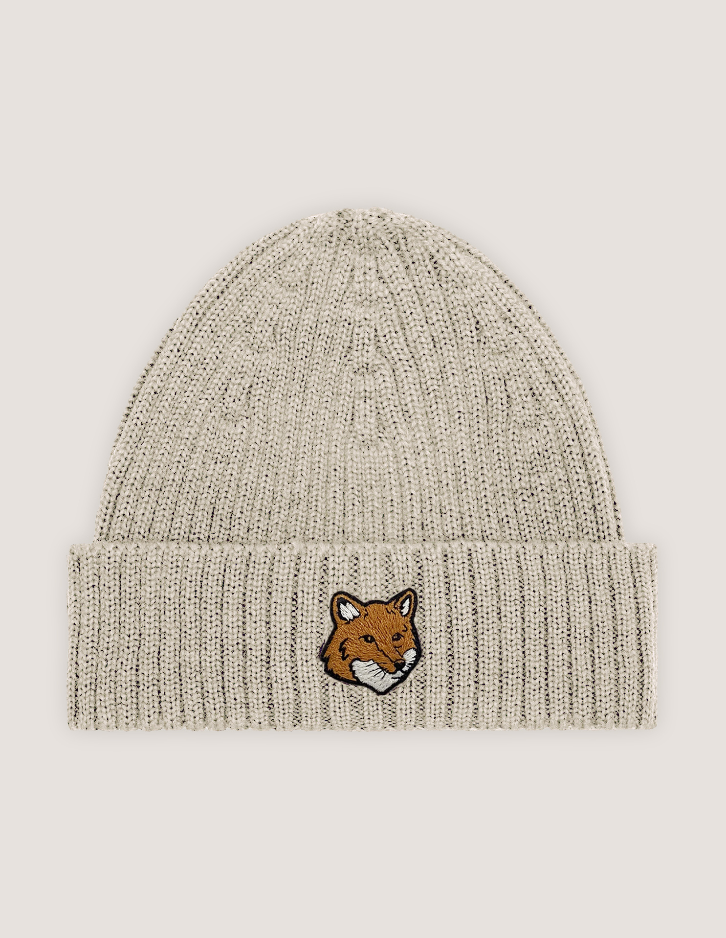 帽子 Maison Kitsune Chillax Fox Patch Beanie FOX HEAD BEANIE | Maison Kitsuné