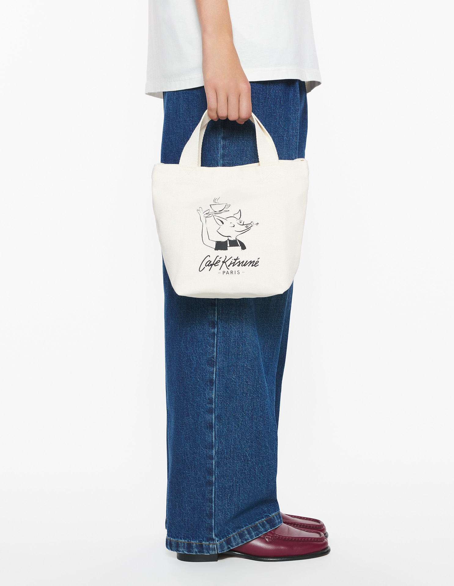 カフェ キツネ バリスタ ファックス ミニ トート | Maison Kitsuné