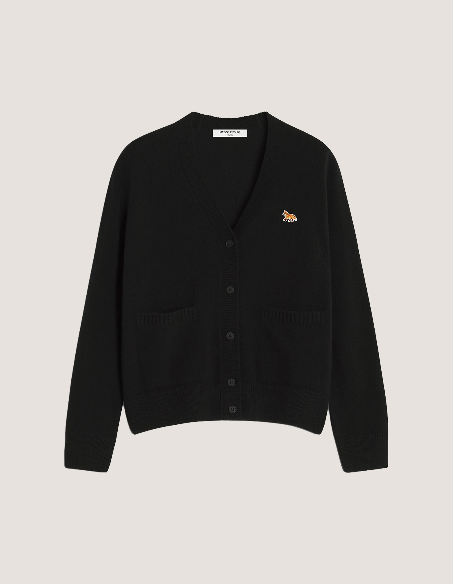 BABY FOX LAMBSWOOL BOXY CARDIGAN | Maison Kitsuné