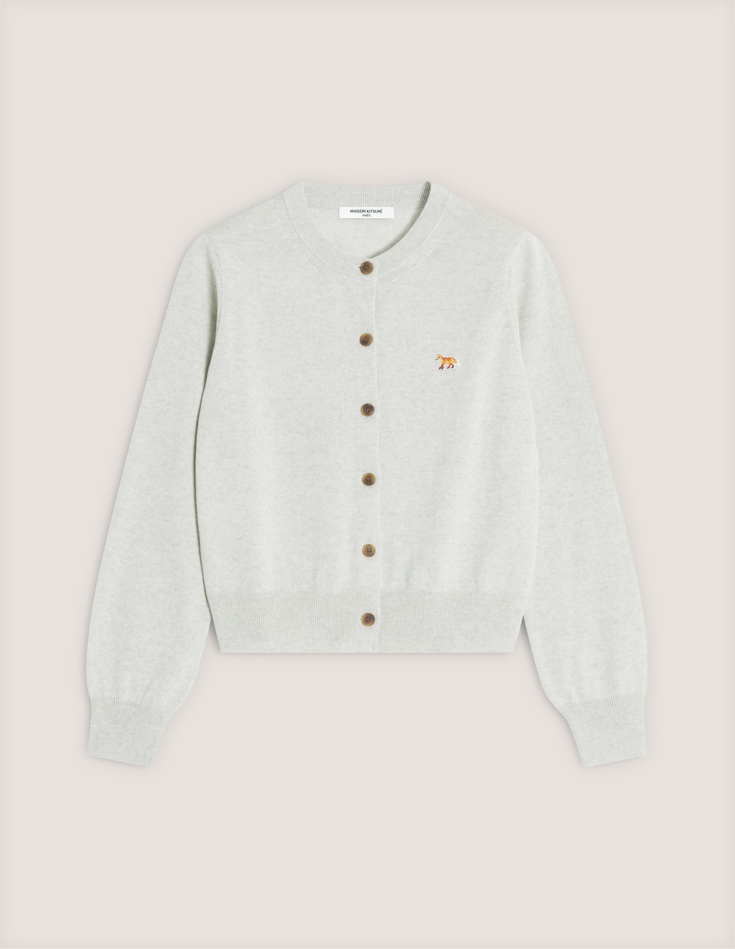 BABY FOX MERINO REGULAR CARDIGAN | Maison Kitsuné