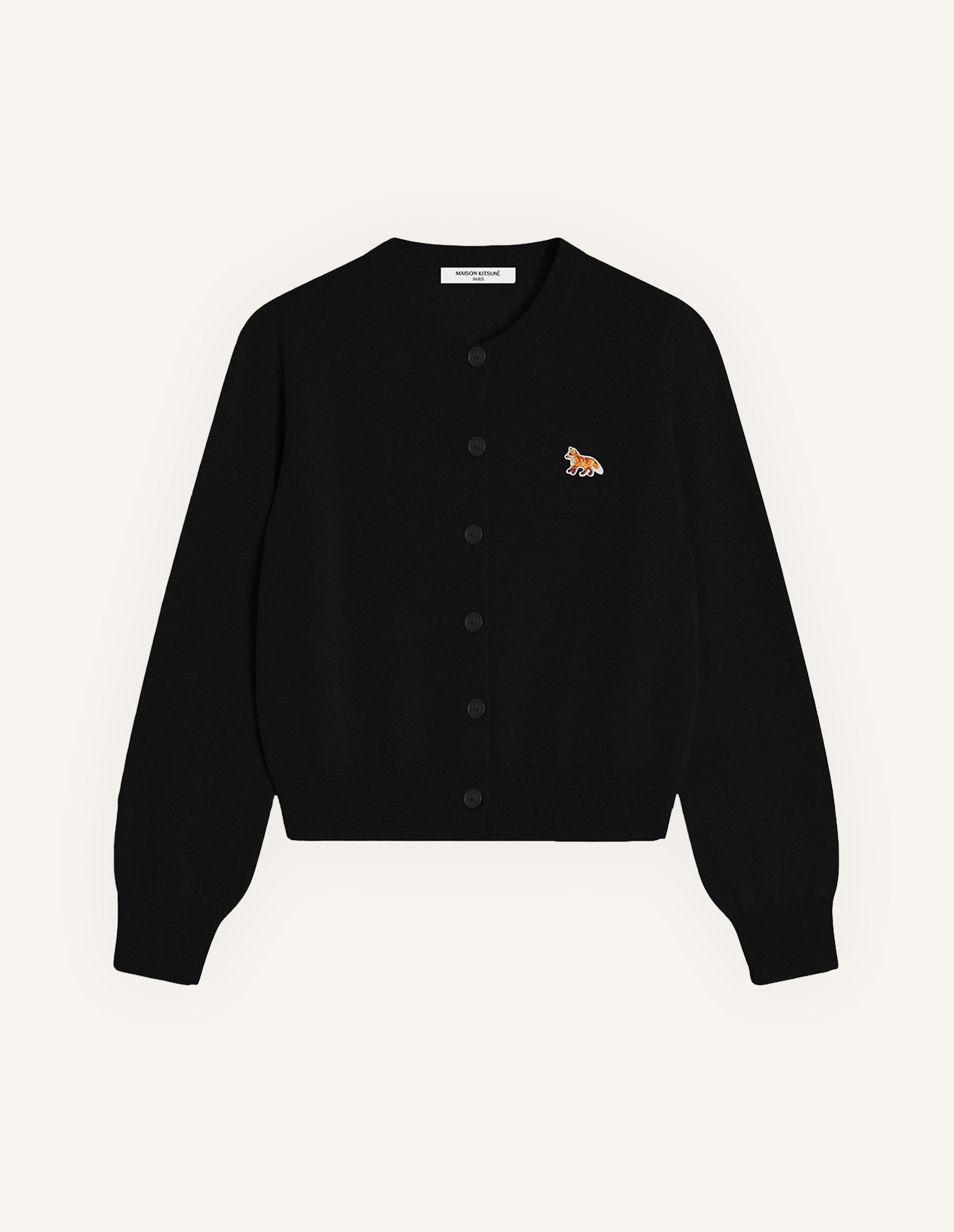 BABY FOX MERINO REGULAR CARDIGAN | Maison Kitsuné
