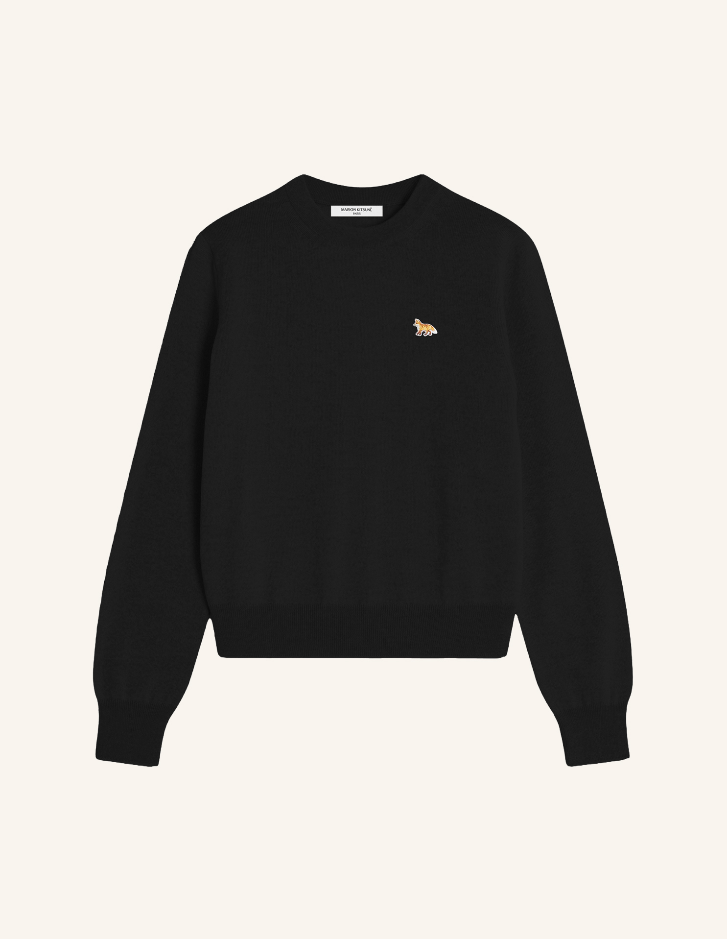 MAISON Kitsuné Baby fox リブニット トップ　S MAISON KITSUNE｜Maison Kitsune/(W)BABY FOX RIBBED FITTED TEE-SHIRT