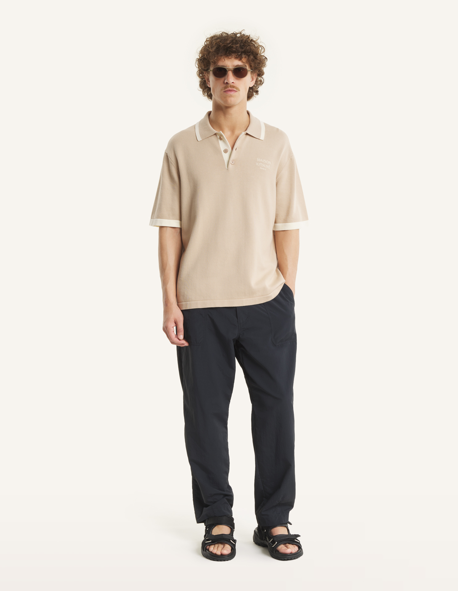 コットン ニット コンフォート ポロ | Maison Kitsuné