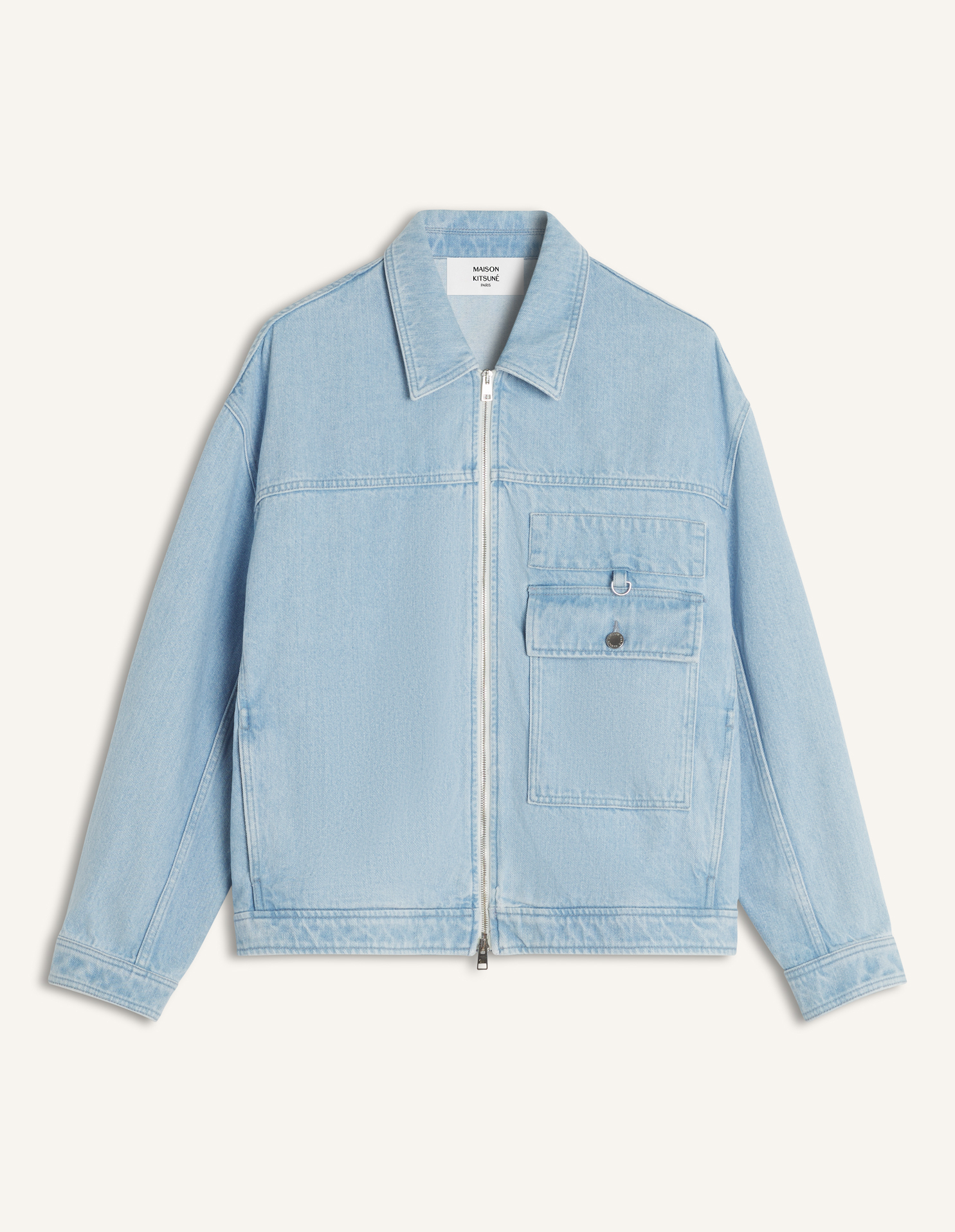 ZIPPED DENIM JACKET | Maison Kitsuné