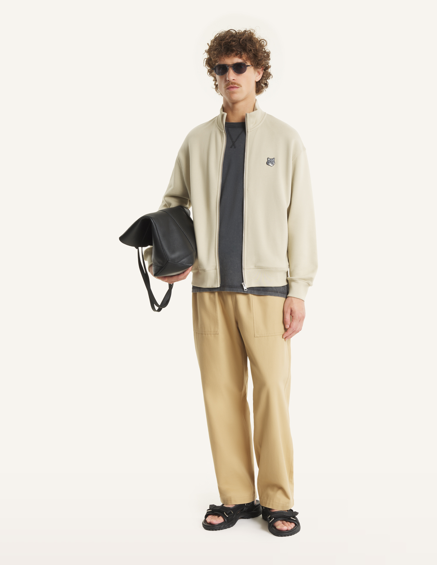 FOX HEAD ZIPPED COMFORT SWEATSHIRT | Maison Kitsuné