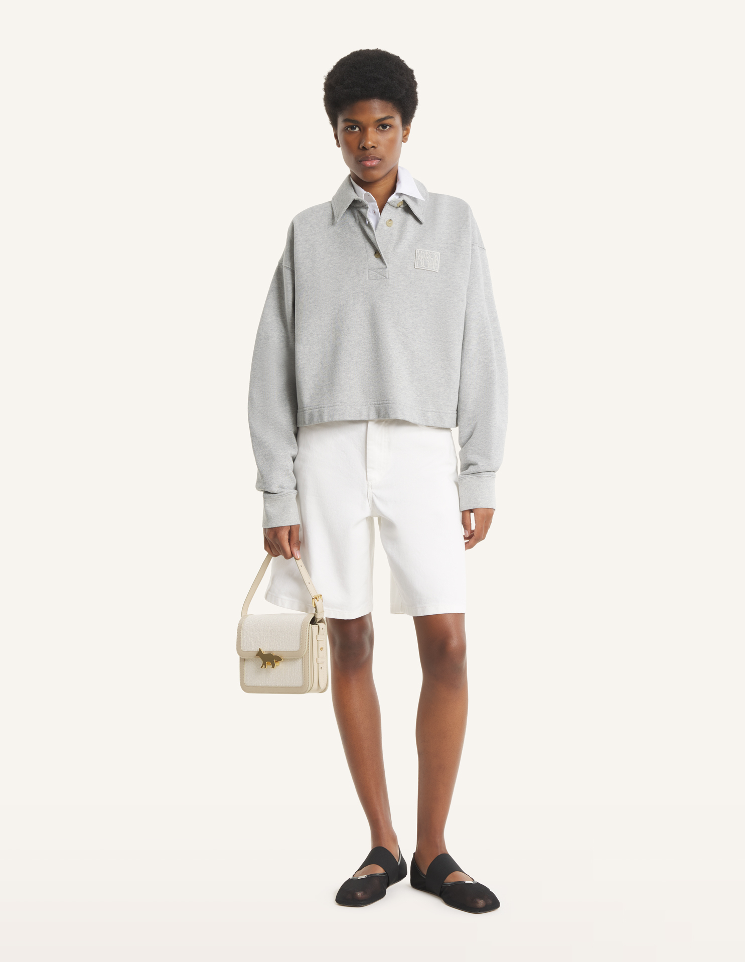 MAISON KITSUNÉ M 薄手ニットポロシャツ qw00302km0342-0507_11.jpg