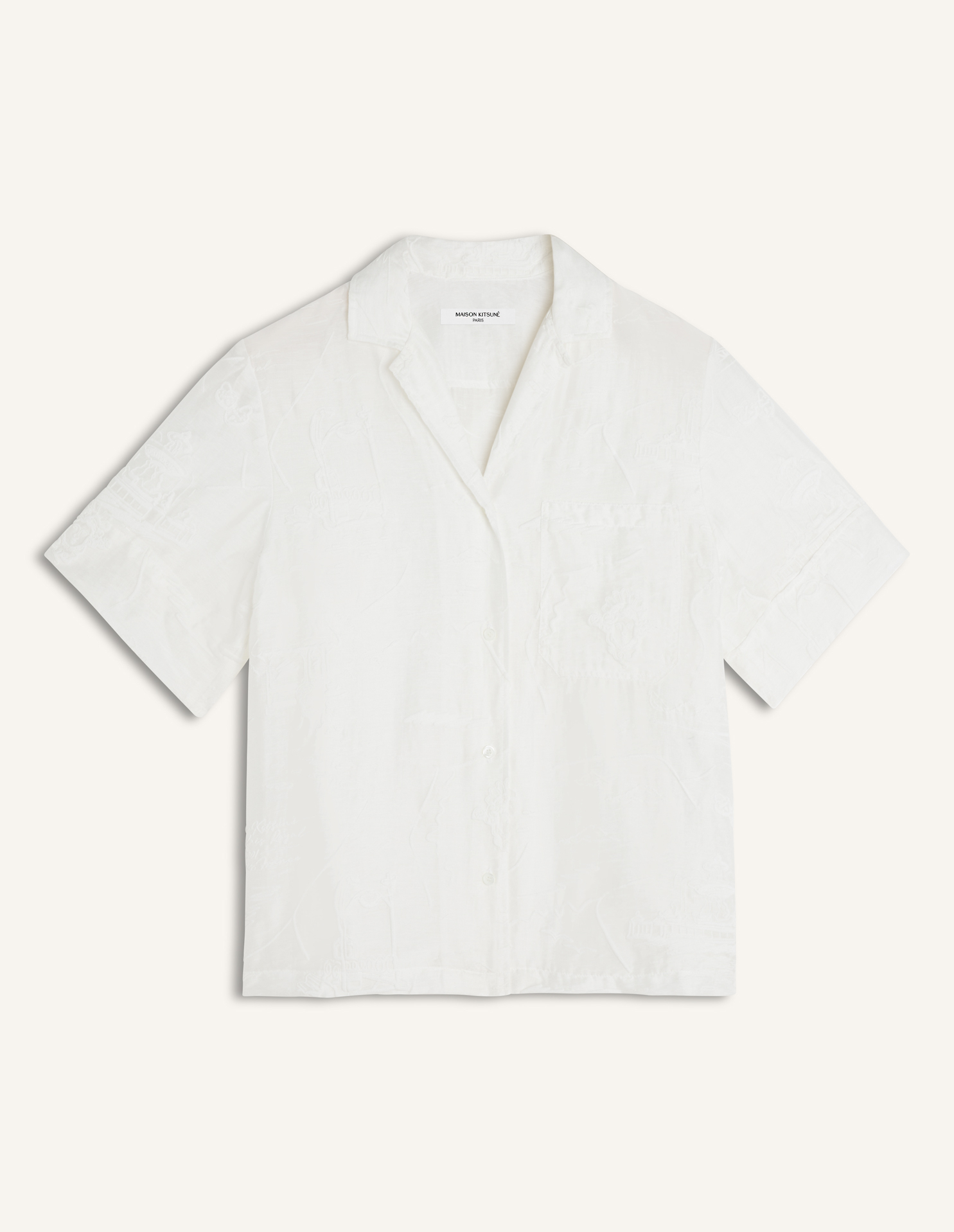 PARISIAN MAP SHEER RESORT SHIRT | Maison Kitsuné