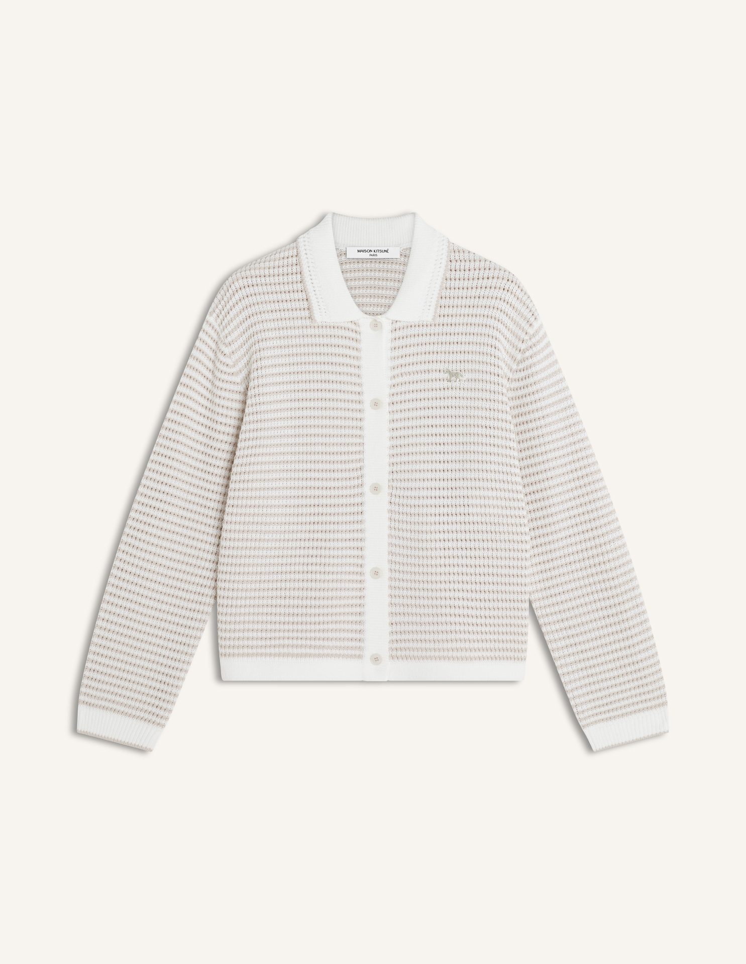 ゆか吉　MAISON KITSUNE ボーダー LACE KNIT STRIPED CARDIGAN | Maison Kitsuné