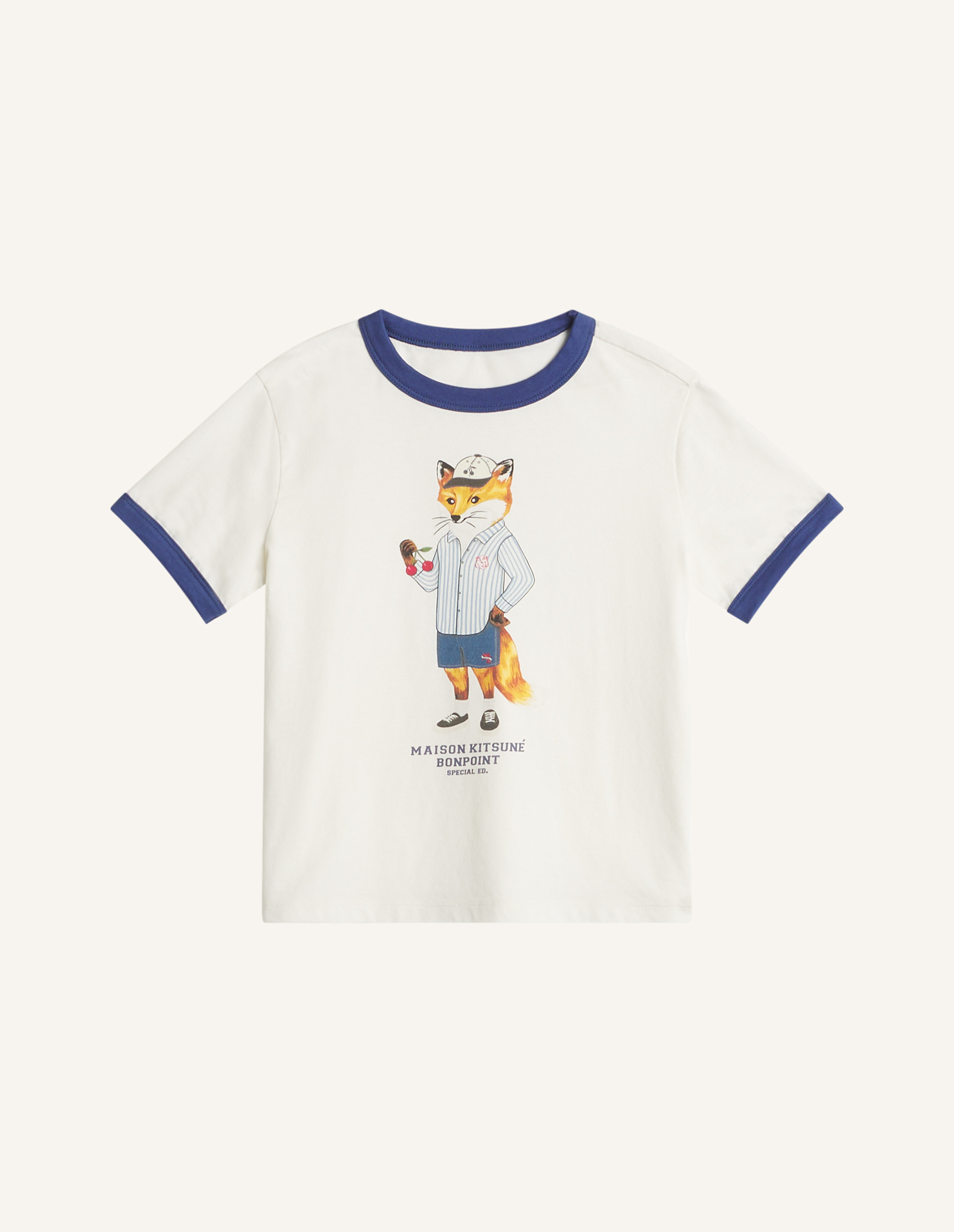 【コラボ商品】Bonpoint MAISON KITSUNÉ Tシャツ 12A MAISON KITSUNE x BONPOINT AKIVA COMFORT TEE-SHIRT | Maison Kitsuné