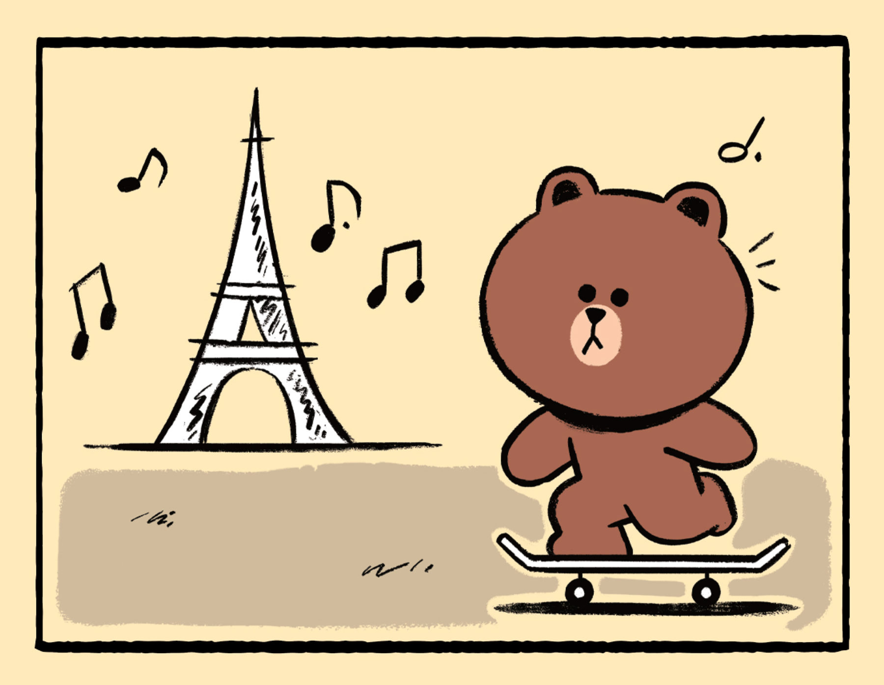 LINE FRIENDS - Maison Kitsuné X LINE FRIENDS GIF stickers